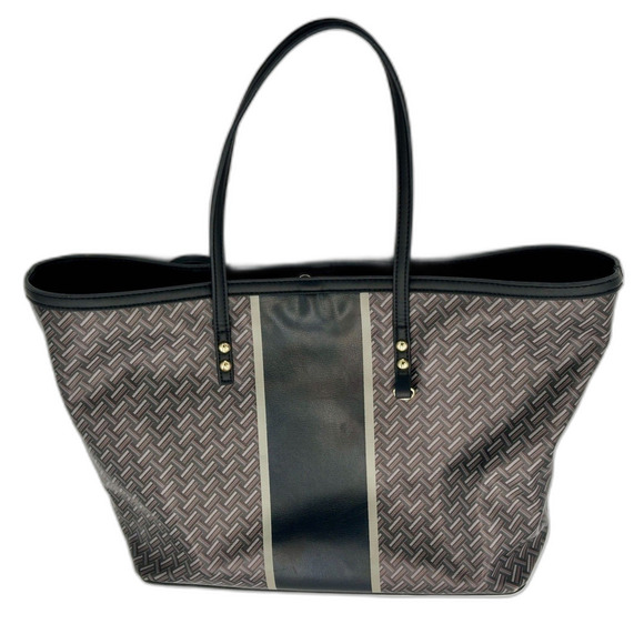 Sondra Roberts Squared Tote Bag – Black & Grey Pattern - Picture 4 of 12